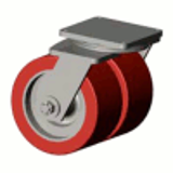 2-51 Series Casters - Dual Wheel Casters - Kingpinless Style