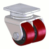2-81 Series Casters Standards - Dual Wheel Casters - Kingpinless Style