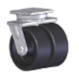 2-91 Series Casters - Dual Wheel Casters - Kingpinless Style
